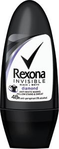 Rexona antiperspirant roll-on 50 ml Invisible Black & Wh - Teta drogérie eshop