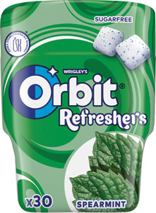 Orbit Refresher Spearmint dóza 67 g - Čunga Lunga žuvačky Mega Cola 15 g | Teta drogérie eshop