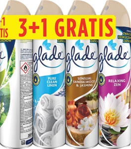 Glade aerosol osviežovač vzduchu mixovaný kartón 4 x 300ml