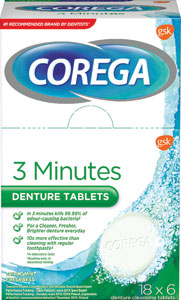 Corega čistiace tablety na zubné náhrady 6 x 18 ks - Teta drogérie eshop