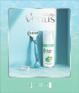 Venus Smooth darčeková súprava holiaci strojček + holiaca hlavica + Satin Care gél na holenie