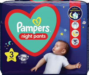 Pampers Night Pants plienkové nohavičky veľkosť 3 29 ks