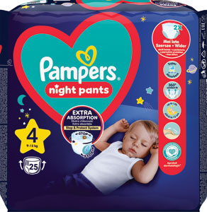 Pampers Night Pants plienkové nohavičky veľkosť 4 25 ks