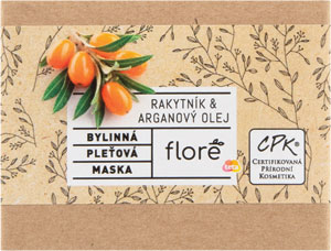 Floré bylinná pleťová maska rakytník & arganový olej 50 ml