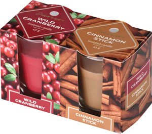 Emocio vonná sviečka 2 × 45 g Cranberry &Cinnamon