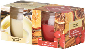 Emocio vonná sviečka 2 × 60 g Vanila & Apple