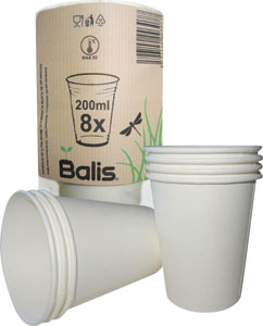 Balis pohár papierový biely 200 ml 8 ks - Teta drogérie eshop