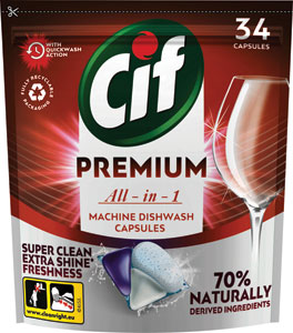 Cif Premium tablety do umývačky Regular 34 ks