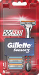 Gillette Sensor3 holiaci strojček + 6 holiacich hlavíc - Gillette Mach3 START strojček + 3 hlavice  | Teta drogérie eshop