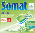 Somat tablety do umývačky riadu All in 1 ProNature ekologické 36 Tabs - Somat Excellence kapsuly do umývačky riadu 32 ks | Teta drogérie eshop