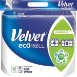 Velvet toaletný papier White eco 3-vrstvový 4 ks - Teta drogérie eshop