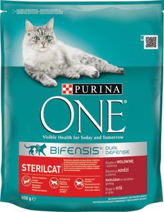 PURINA krmivo pre mačky One Sterilcat s hovädzím mäsom a pšenicou 800 g