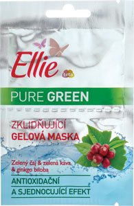 Ellie Pure Green Upokojujúca gélová maska 2x8ml - Garnier Skin Naturals textilná maska s probiotickými frakciami 22 g | Teta drogérie eshop