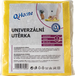 Q-Home Univerzálna utierka 38x35cm 3 ks