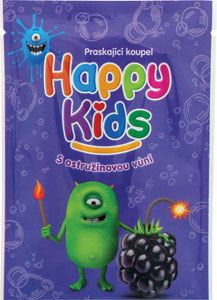 Happy Kids Praskajúci kúpeľ s černicovou vôňou 30 g