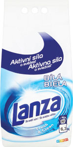 Lanza Fresh&Clean prací prášok na biele prádlo 6,30 kg 90 PD