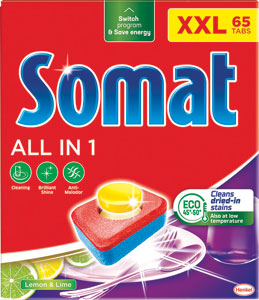 Somat tablety do umývačky riadu All in 1 Lemon & Lime 65 Tabs - Teta drogérie eshop