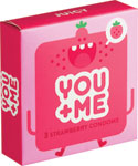 You & me lubrikované kondómy Strawberry 3 ks