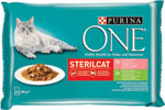 Purina One Sterilcat kapsičky multibalenie s morkou a zelenými fazuľkami, s lososom a mrkvou v štave, 4 x 85 g - Teta drogérie eshop