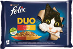 Felix Fantastic Duo Lahodný výber 4 x 85 g - Sheba Fresh & Fine kapsičky losos a tuniak pre dospelé mačky 6 x 50 g | Teta drogérie eshop