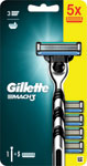 Gillette Mach3 strojček + 5 hlavíc - Ameté holiaci strojček 4 brity 2 ks náhradné hlavice | Teta drogérie eshop