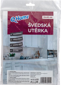 Q-Home švédska utierka 35x30cm - Q-Home švédska utierka extra veľká 60x50cm | Teta drogérie eshop