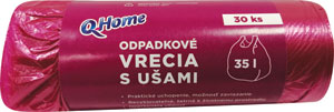 Q-Home Odpadkové vrecia s ušami 35l 30 ks