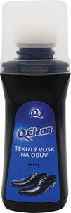 Q-Clean Tekutý vosk na obuv čierny 75 ml