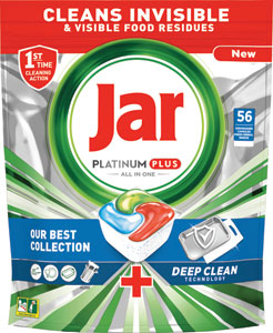 Jar Platinum Plus tablety do umývačky riadu Cool Blue 56 ks