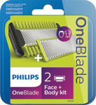 Philips OneBlade výmenné čepele na tvár a telo + hrebeň na telo QP620/50 - Teta drogérie eshop