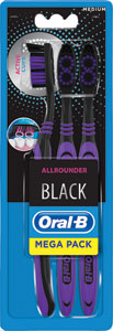 Oral B manuálna kefka Sensitive Black 3 ks - elmex zubná kefka Ultra Soft 1 ks | Teta drogérie eshop