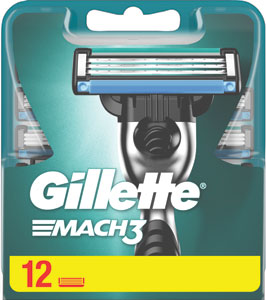 Gillette Mach3 náhradné hlavice 12 ks - Gillette Fusion strojček + 4 hlavice | Teta drogérie eshop