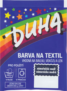 Duha farba na textil námornícka modrá 15 g