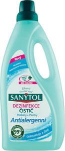 Sanytol dezinfekcia čistič podlahy a plochy antialergénny 1 l - BactoSTOP univerzálny dezinfekčný čistič na podlahy 1 l | Teta drogérie eshop