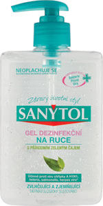 Sanytol dezinfekčný gél na ruky s prírodným zeleným čajom 250 ml