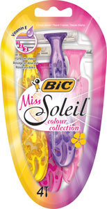 BIC 3 Miss Soleil Colour dámske pohotové holítka 4 ks - Simply Venus3 Jendorázový holiaci strojček MultiColor 6 ks | Teta drogérie eshop