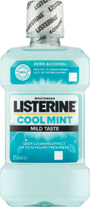 Listerine ústna voda Milde Taste 250 ml  - Listerine ústna voda Coolmint 1000 ml  | Teta drogérie eshop