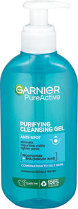 Garnier Pure čistiaci gél proti nedokonalostiam a rozšíreným pórom 200 ml - Teta drogérie eshop