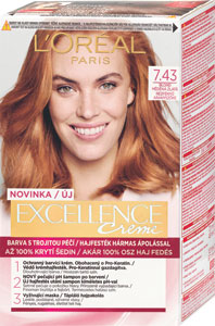 L'Oréal Paris Excellence Créme farba na vlasy 7.43 Blond medená zlatá - Garnier Color Naturals farba na vlasy 9.1 Veľmi svetlá blond popolavá | Teta drogérie eshop