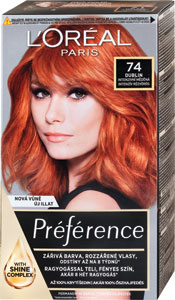 L'Oréal Paris Préférence farba na vlasy 74 Mango intenzívna medená - Syoss Oleo Intense farba na vlasy 6-80 Orieškovoplavý 50 ml | Teta drogérie eshop