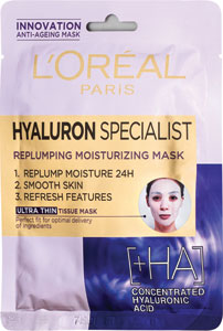 L'Oréal Paris textilná maska Hyaluron Specialist - Gabriella Salvete pleťová maska hydratačná Collagen 25 g | Teta drogérie eshop