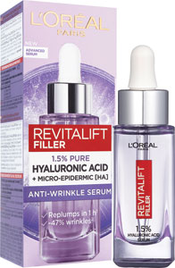 L'Oréal Paris sérum Revitalift Filler Hyaluron 5% 30 ml - Astrid pokročilé sérum proti vráskam + vyplnenie pleti Bioretinol 30 ml | Teta drogérie eshop