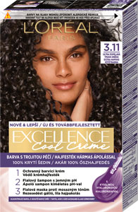 L'Oréal Paris Excellence Cool Creme farba na vlasy 3.11 Ultra popolavá tmavá hnedá 