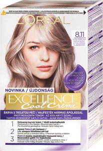 L'Oréal Paris Excellence Cool Creme farba na vlasy 8.11 Ultra popolavá svetlá blond  - Palette Intensive Color Creme farba na vlasy 9.5-21 Žiarivý striebristo plavý 50 ml | Teta drogérie eshop