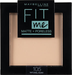 Maybeline New York púder Fit Me Matte + Poreless 105 Natural - L'Oréal Paris púder True Match 4N 9 g | Teta drogérie eshop