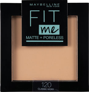 Maybeline New York púder Fit Me Matte + Poreless 120 Classic - L'Oréal Paris púdrový rozjasňovač Wake Up & Glow Icoconic Glow 01 | Teta drogérie eshop