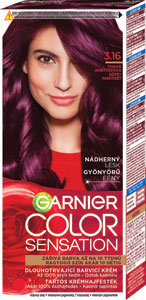 Garnier Color Sensation farba na vlasy 3.16 Tmavá ametystová - Palette Intesive Color Creme farba na vlasy 5-68 (R4) Gaštanový 50 ml | Teta drogérie eshop