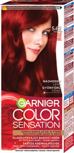 Garnier Color Sensation farba na vlasy 5.62 Granátovo červená - Palette Intesive Color Creme farba na vlasy 9.5-1 (C9) Striebristoplavý 50 ml | Teta drogérie eshop