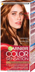 Garnier Color Sensation farba na vlasy 6.35 Zlatá mahagónová - Garnier Color Naturals farba na vlasy 1+ Ultra čierna | Teta drogérie eshop