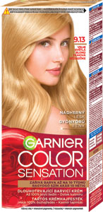 Garnier Color Sensation farba na vlasy 9.13 Veľmi svetlá blond dúhová - Garnier Color Naturals farba na vlasy 1+ Ultra čierna | Teta drogérie eshop